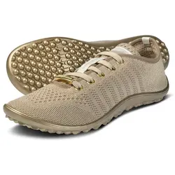 leguano go Sneaker: Gold in Größe 42 - Ultrabequeme Sneaker mit viel Platz für Zehen und Ballen, rutschfester und abriebfester Sohle, Made in Germany.