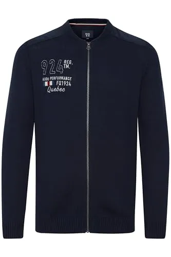 FQ1924 Erland Herren Strickjacke Cardigan Grobstrick - Navy Blazer, Größe XL - Modische Grobstrickjacke mit Reißverschluss und angenehmem Tragekomfort. Ideal für Freizeit und Büro, vielseitig kombinierbar und aus nachhaltig produzierter Baumwolle gefertigt.