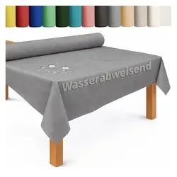 DecoHomeTextil Tischdecke Rolle Vliesstoff 100 cm x 2500 cm - Wasserabweisende Tischdecke in Grau, ideal für Feste und Events, langlebig und pflegeleicht.