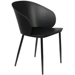 2er-Set White Label Stuhl Gigi Kunststoff Black - Stylisches 2er-Set White Label Stuhl Gigi in elegantem Schwarz, ideal für Küchen- und Esszimmer. Robust und pflegeleicht, perfekt für den täglichen Gebrauch.