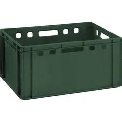 Fleischkiste E3 dunkelgrün 60x40x30cm Lagerkiste Eurobox hoch aus Deutschland lebensmittelecht, robust, stapelbar - Grün/dunkelgrün