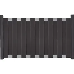 Vorgartenzaun GroJa Merano 180 x 90 cm - Hochwertiger Vorgartenzaun aus Aluminium in Anthrazit, vormontiert, ideal für Sichtschutz und Grundstücksgrenzen. Perfekte Ergänzung für Ihr Zuhause.