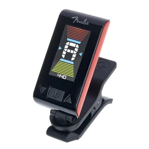 Original Fender Stimmgerät/Cliptuner - Praktisches Clip-Tuner in Schwarz, ideal für präzises Stimmen von Gitarren und anderen Saiteninstrumenten, kompakt und benutzerfreundlich.