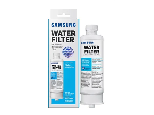 Samsung HAF-QIN/EXP Wasserfilter für Kühlschränke - Zubehör - Kühlen & Gefrieren, hochwirksamer Wasserfilter für Side-by-Side und French Door Kühlschränke, reduziert Chlorgeruch und filtert Schadstoffe für reines Trinkwasser.