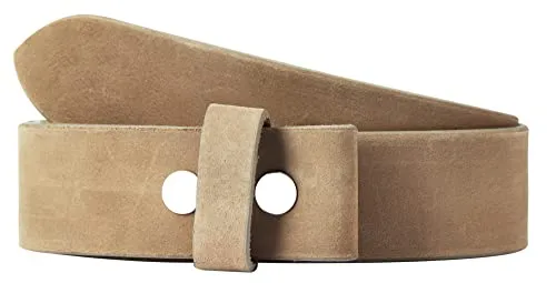 LEONARDO VERRELLI Damen-Gürtel ohne Schnalle aus Leder in Grau (80-115 cm) - Robuster, 3 mm dicker Ledergürtel ohne Schnalle, ideal für individuelle Looks. Mit 3,8 cm Breite passt er in gängige Schlaufen. Perfekt als Geschenk oder für den eigenen Stil, vielseitig kombinierbar.