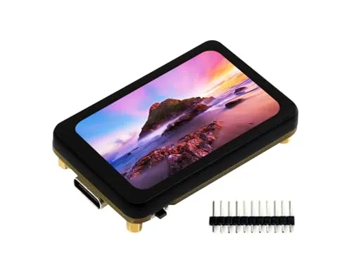 ESP32-S3 1.64 Zoll AMOLED Touch Display Entwicklungsboard, 280×456 Pixel, 16.7M Farbe, QSPI Schnittstelle, Wi-Fi und BLE-5 Unterstützung, mit 6-Achsen IMU, TF Karten Slot, USB, UART, I2C, etc.