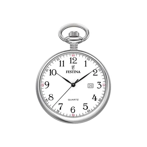 Festina Analog Quarz Taschenuhr F2019/1 - Taschenuhr für Herren mit elegantem Edelstahlgehäuse, präzisem Quarzwerk und Datumsanzeige – der perfekte Begleiter für stilbewusste Männer.