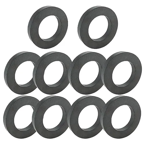 Stück Ringmagnet: Ø 45 mm x 22mm x 8 mm Ferrit Ringmagnet mit Loch, Magnetring strapazierfähig Ringmagnete Magnet Scheibe mit Loch Ring für Industrie, DIY, Basteln, Wissenschaftsprojekte 10