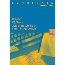 'Machen wir doch einen Fragebogen' von Sabine Kirchhoff / VS Verlag für Sozialwissenschaften / Taschenbuch
