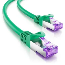 deleyCON 4m CAT7 Netzwerkkabel - 10 Gigabit - RJ45 Patchkabel Ethernet Kabel (Kupfer, SFTP PiMF Schirmung) - für Highspeed LAN DSL Switch Modem Ro... - Grün