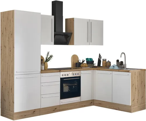 KOCHSTATION Winkelküche Florida, Stellbreite 270x165 cm, wahlweise mit E-Geräten, mit Softclose für Türen und Schubkästen