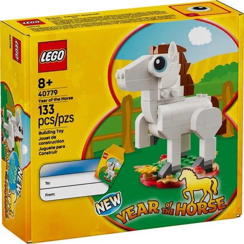 LEGO 40779: Jahr des Pferdes - Chinesisches Neujahr 2026 - Entdecken Sie das limitierte LEGO Set 'Jahr des Pferdes' mit 133 Teilen. Ideal für Abenteurer ab 8 Jahren, bringt es Spaß und Kreativität ins Spiel!