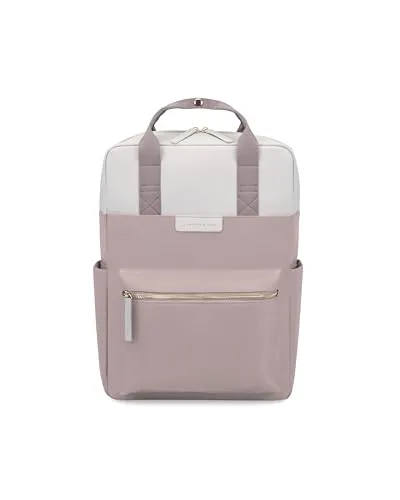Kapten & Son Bergen Small Daypack - dusty rose - Stylischer Daypack aus Kunstleder und strapazierfähigem Textil, ideal für den Alltag mit gepolstertem Laptopfach für 11 Zoll Geräte.