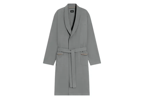 BOSS Herren Morgenmantel aus Baumwoll-Jersey mit Gürtel - Lang geschnittener Bademantel für entspannte Momente. Aus weichem Baumwoll-Jersey, mit praktischen Taschen und stilvollem Logo-Stick, ideal für gemütliche Stunden zu Hause.