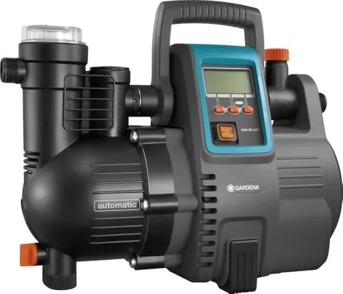 GARDENA Haus- & Gartenautomat 5000/5 LCD - Effiziente Wasserlösung - Wasserpumpen für Haus und Garten, vollautomatische Steuerung mit LC-Display für einfache Bedienung und zuverlässige Anwendung auch bei geringen Fördermengen.