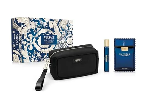 Versace Man Eau Fraiche Extreme EDP 100 ml + EDP MINI 10 ml + Kosmetiktasche - Erleben Sie Versace Man Eau Fraîche Extreme, ein frischer und eleganter Duft für den modernen Mann. Inklusive praktischer Kosmetiktasche und ideal für vielfältige Anlässe, von Büro bis Feier.