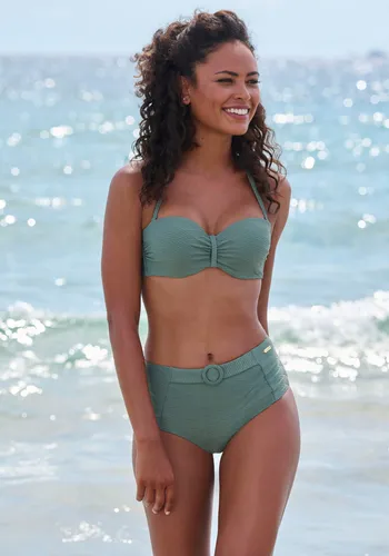 Sunseeker Bügel-Bandeau-Bikini-Top Loretta - Neckholder-Bikini mit strukturiertem Design, abnehmbaren Trägern und wattierten Cups für optimalen Halt und Komfort am Strand.