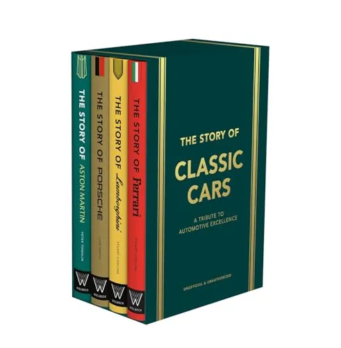 The Story of Classic Cars Gift Set: Ein Tribut an vier Automobilikonen - Unterhaltungsliteratur, bietet eine faszinierende Reise durch die Welt klassischer Fahrzeuge und ihre Geschichten.
