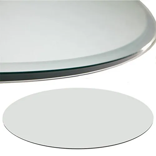Euro Tische Glasplatte für Kaminofen Ø70 cm mit Facettenschliff - Hochwertige Glasplatte mit 6mm ESG Sicherheitsglas für optimalen Schutz und ansprechendes Design. Ideal für Kaminöfen, hitzebeständig bis 300 Grad und leicht zu montieren.