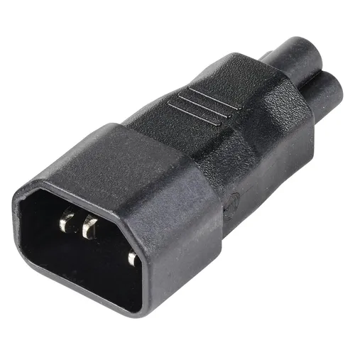 Tru Components Netz-Adapter Kaltgeräte-Stecker C14 - Kleeblatt-Buchse C5 Gesamt (TC-10529456)