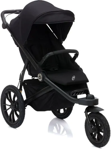 Fillikid Jogger Run schwarz melange - Einsitzer Jogger-Kinderwagen in elegantem Schwarz, ideal für aktive Eltern, die gerne mit ihrem Kind unterwegs sind.