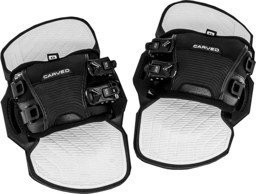 CARVED ULTRA 2 Pads + Straps - L - Premium Schlaufen- und Padsystem für Kiteboarder: Einfaches Einstellen während der Fahrt, optimaler Halt und hoher Komfort dank dicker Polsterung. Ideal für alle Boards mit 16,5 cm Insert-Abstand.