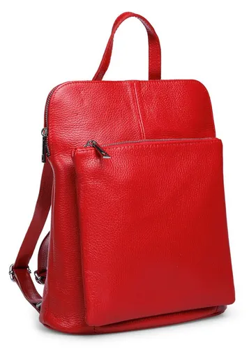 Caspar Schultertasche 2in1 Damen Leder Backpack - PREMIUM LINE No.826 - Eleganter 2in1 Damen Rucksack aus robustem italienischen Rindsleder. Praktisches Design mit vielseitigen Fächern und verstellbaren Schultergurten für optimalen Tragekomfort. Handgefertigt in Italien, ideal für den Alltag.