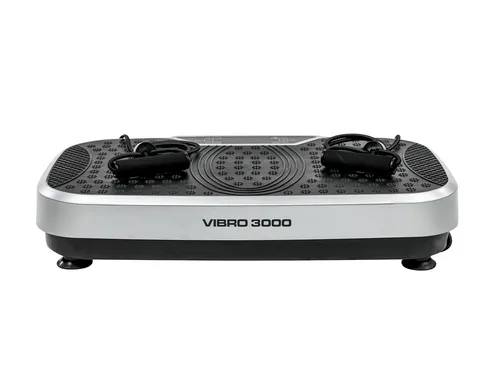Christopeit Sport® Vibrationsplatte Vibro 3000 - 300 W, rot|schwarz|silberfarben - Fitness-Kleingeräte mit 20 Geschwindigkeitsstufen und 3 voreingestellten Programmen für ein effektives Ganzkörpertraining, ausgestattet mit Transportrollen und ausziehbarem Griff.