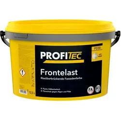 PROFITEC Frontelast P220 12,5 L Weiß - Klebeprodukte: Hochwertige matte Fassadenbeschichtung für Risssanierung, plasto-kälteelastisch und mit Filmschutz gegen Algen und Pilze. Ideal für Außenanwendungen.