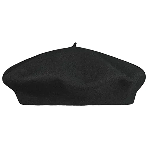 Balke Herren Baskenmütze Barett schwarz, Größe 60 - Elegante Herren Baskenmütze aus 100% Wolle, ideal für stilvolle Auftritte. Weiches Futter aus Viskose sorgt für hohen Tragekomfort.