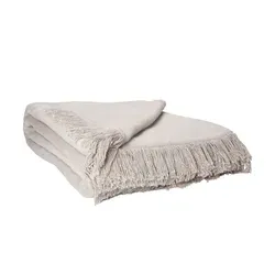 como Wohndecke mit Fransen  Sophia , beige , Maße (cm): B: 150