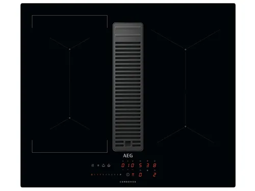 AEG IDE74243IB ComboHob - 72 cm Induktionskochfeld mit integriertem Dunstabzug, effiziente Leistungskontrolle und flexible Bridge-Funktion