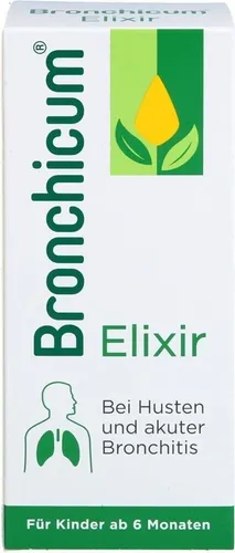 Bronchicum Elixir - Flüssigkeit zum Einnehmen 250 ml - Hustenlöser mit ätherischem Thymianöl, löst Schleim und beruhigt gereizte Bronchien. Ideal für Kinder ab 6 Monaten, laktosefrei und vegan.