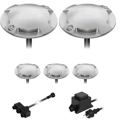 ledscom.de LED Boden-Aufbau-Leuchte Bunda, 2-flammig, befahrbar, warm-weiß, 5er Set - Ideal für die Außenbeleuchtung: Die BUNDA 2-Beam Leuchte bietet blendfreies Licht und ist dank IP67 wetterfest. Sie hält bis zu 1.000 kg aus und ist somit perfekt für Einfahrten und Gartenwege.