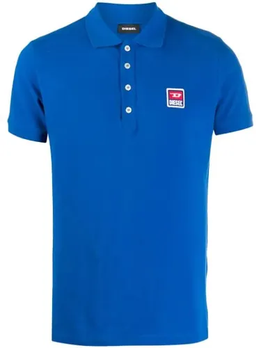 Diesel Herren T-KAL-PATCH Poloshirt Kurzarm Blau - Stylisches Diesel Poloshirt für Herren mit klassischem Polokragen und trendigem Logo-Patch. Ideal für lässige Outfits und bequem im Alltag. Aus hochwertigem Baumwollpiqué gefertigt.