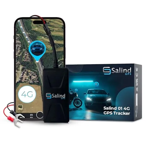 Salind 01 4G GPS Tracker - Echtzeit Fahrzeugortung - GPS-Tracker für Auto, Motorrad, Lkw mit direktem Anschluss an die KFZ-Batterie. Bietet weltweit Echtzeit-Ortung und Diebstahlschutz – immer den Standort deines Fahrzeugs im Blick!