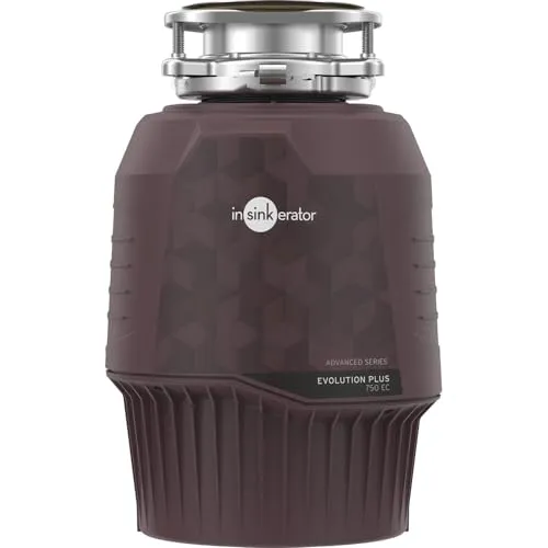 Insinkerator Evolution Plus 750 EC Küchenabfallzerkleinerer - Müllentsorgungsvorrichtung mit 0,75 PS Induktionsmotor für effiziente Zerkleinerung von Speiseresten und hygienischer Abfallentsorgung ohne Gerüche oder Insekten.