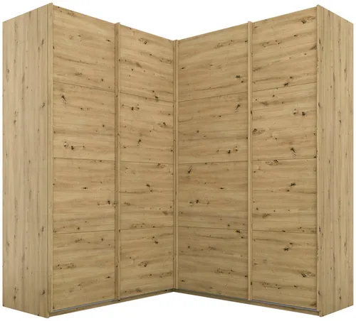 rauch Schwebetürenschrank Quadra Eckschrank - Platzsparender Eckkleiderschrank mit Schwebetüren, Türendämpfer und praktischem Stauraum für jedes Zimmer.