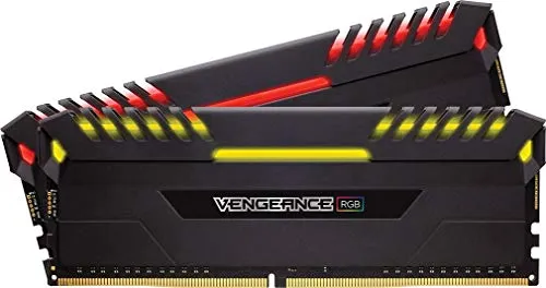 Corsair Vengeance RGB 16GB (2 x 8GB) DDR4 2666MHz C16 XMP 2.0 Enthusiast RGB LED-Beleuchtung Speicherkit, schwarz