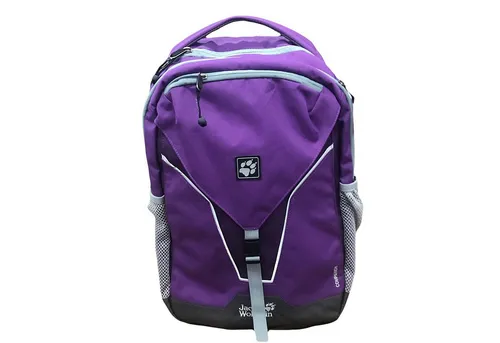 Jack Wolfskin Companion Rucksack in Purple Glow - Der geräumige Schulrucksack bietet Platz für Laptop, Bücher und mehr. Mit Regenhülle und Reflektoren für Sicherheit. Das komfortable Tragesystem sorgt für optimale Lastverteilung.