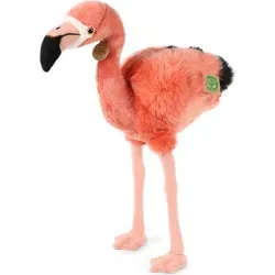 RAPPA Plüschvogel Flamingo 46 cm - ECO-FRIENDLY - Kuscheltiere: 46 cm großer Plüschflamingo, handgenäht aus weichem Plüsch, gefüllt mit recycelten PET-Flaschen - umweltfreundlich und lebensecht!