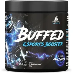 Buffed eSports Booster - 400g: APM Shock - Nahrungsergänzungsmittel für Gamer, zuckerfrei, fettfrei und vegan. Optimiert die Ingame-Performance mit innovativen Inhaltsstoffen und nur 28 kcal pro Portion.