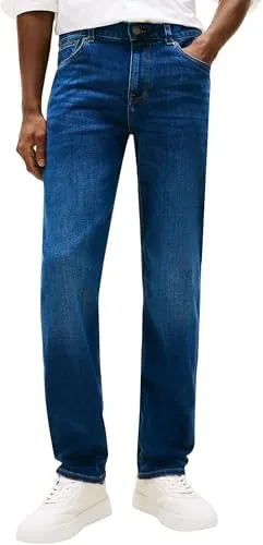 Straight-Jeans TOMMY HILFIGER "CORE DENTON" für Herren - Lässige Herren-Straight-Jeans aus robustem Denim, perfekt für coole Freizeit-Outfits. Hochwertige Materialzusammensetzung sorgt für Langlebigkeit und Komfort.