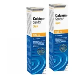 Calcium-Sandoz Sun Doppelpack 2X20 St Brausetabletten