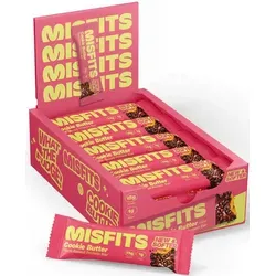 Misfits Vegan Soft Protein Bar (15x50g) Cookie Butter - Protein-Riegel für aktive Lebensstile - Leckere Protein-Riegel für Sportler und aktive Menschen. Der Vegan Soft Protein Bar unterstützt eine ausgewogene Ernährung und bietet einen köstlichen Snack mit hochwertigem Protein.