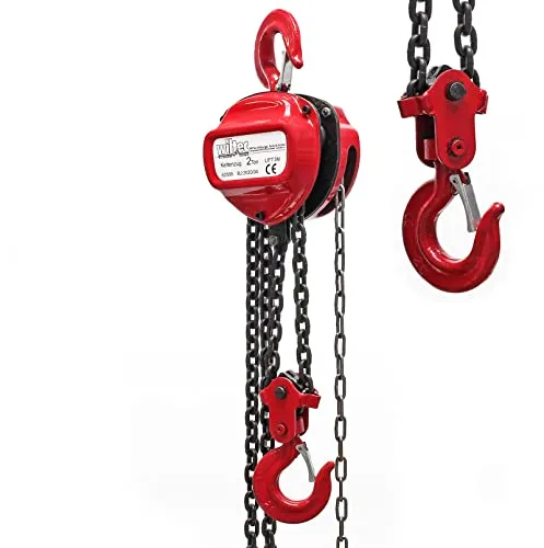 Wiltec Kettenzug 2000kg - 3m Kettenlänge, 2,5m Hubhöhe - Handkettenzüge – Robuster Kettenzug mit 2000kg Traglast, ideal für Werkstatt und Forst. Flexibles Heben dank 3m Kettenlänge und schwenkbarem Lastenhaken.