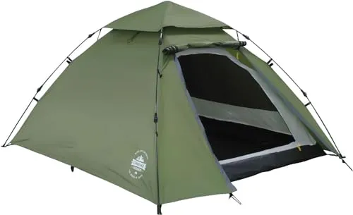 Lumaland Pop Up Kuppelzelt - In 10 Sekunden aufgebaut - Kuppelzelt für 3 Personen, robust und wasserfest, ideal für Camping und Festivals. Schneller Aufbau in nur 10 Sekunden!