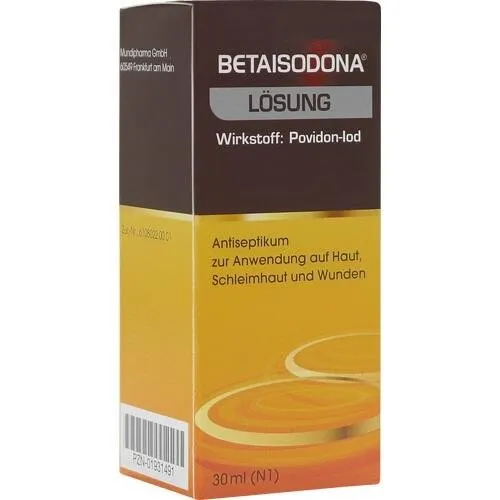 Betaisodona Lösung 30 ML - Arzneimittel zur Desinfektion von Haut und Wunden, ideal zur chirurgischen Händedesinfektion und antiseptischen Wundbehandlung.