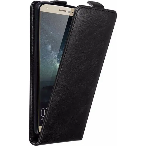 Cadorabo Hülle für Huawei MATE S Schutz Hülle in Schwarz Flip Etui Handyhülle Case Cover
