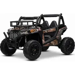 Beneo UTV 24V schwarz - Kinder-Elektroauto für 2 Personen, mit 7 km/h Höchstgeschwindigkeit und 180 Minuten Fahrzeit. Inklusive Fernsteuerung, MP3-Player und LED-Lichtern - ideal für unvergessliche Abenteuer!